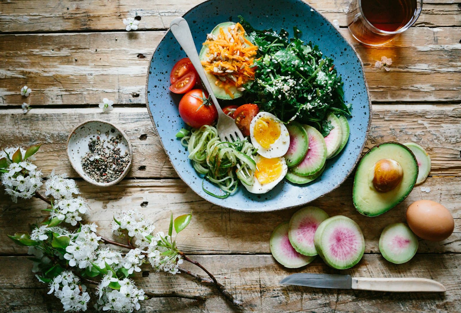 A vibrant, freshly prepared wholefood dish
